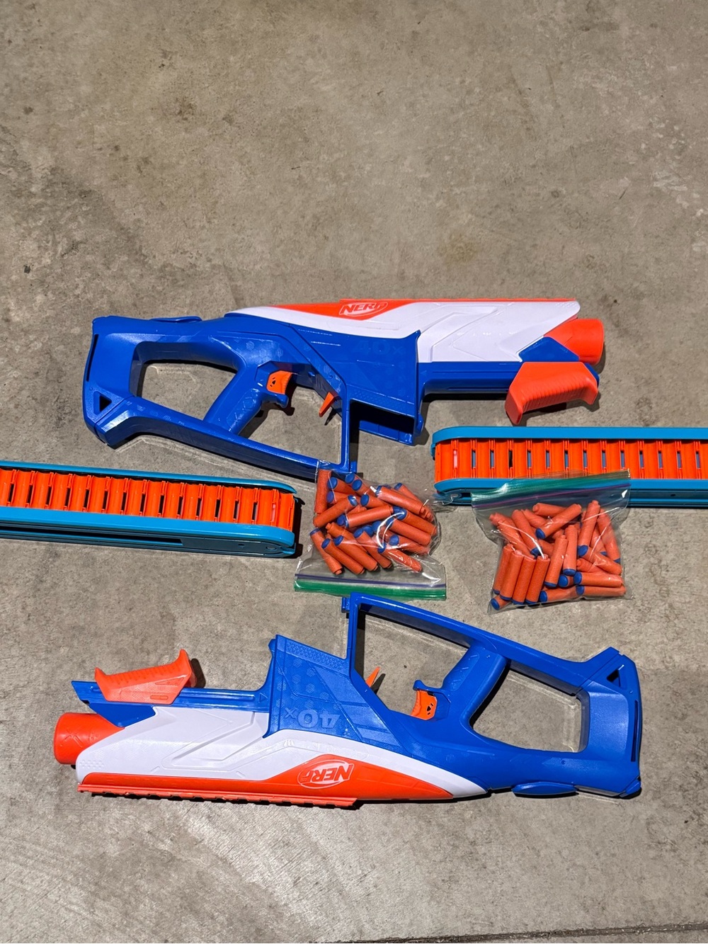 Nerf N Series Infinite Lot of 2 Blaster 40X w Original Magazine HasbroUsed Darts